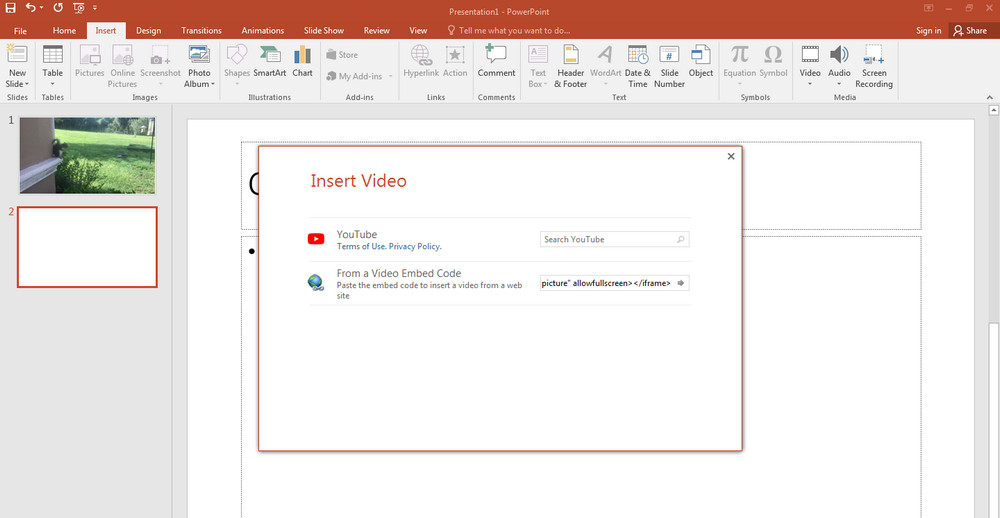 playing youtube videos in powerpoint for mac